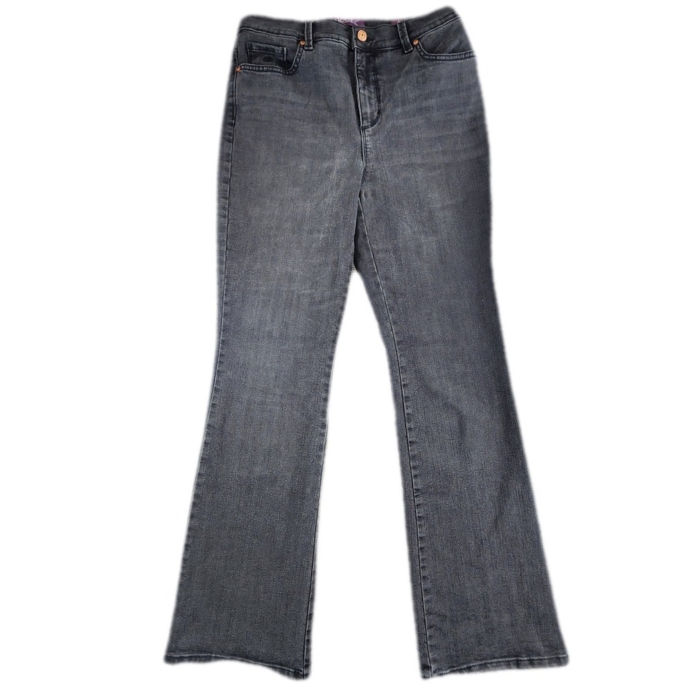 Gloria Vanderbilt Amanda Bootcut Jeans Womens 8 Black High Rise Denim